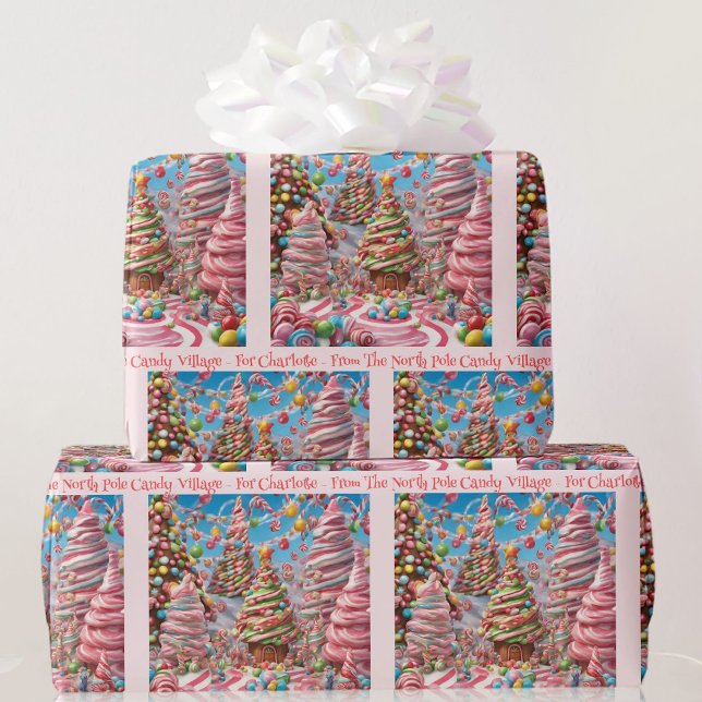 Papel De Regalo Aldea Candy Añadir el nombre de Chica Navidades ro (Subido por el creador)