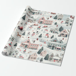 Papel De Regalo Aldea de los navidades