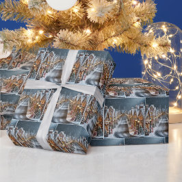 Papel De Regalo Aldea Gingerbread navidades
