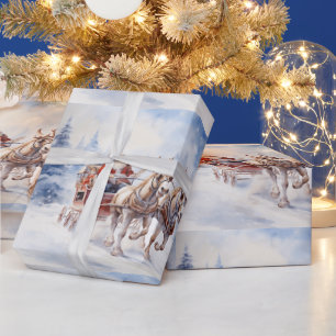 Papel De Regalo ¡Alegre viaje en trineo de Santa Claus!