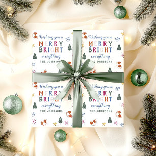 Papel De Regalo Alegre y Brillante Todo Colorido Personalizado