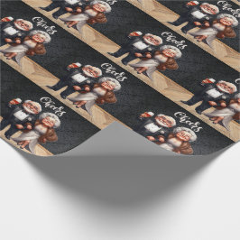 Papel De Regalo Alegres pareja vieja vestida para la ciudad