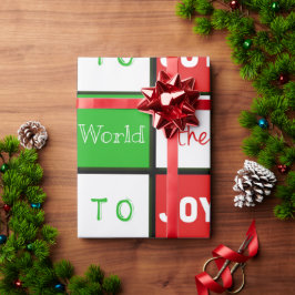 Papel De Regalo Alegría A Los Navidades De Los Baldosas De La Tipo