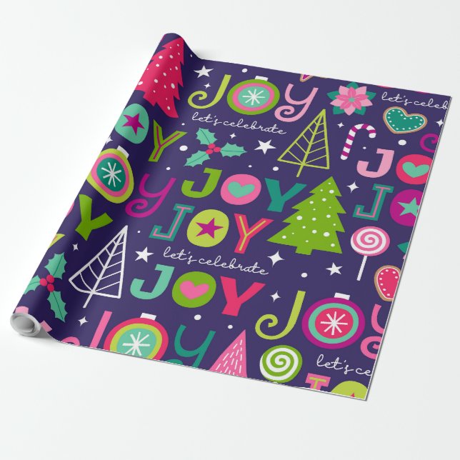 Papel De Regalo Alegría de los navidades (Desenrollado)