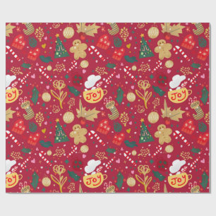 Papel De Regalo Alegría de los navidades