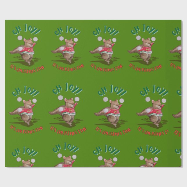 Papel de regalo Alegría de Navidad (Superficie plana)