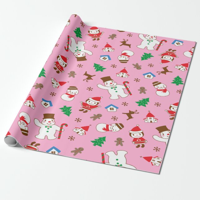 Papel De Regalo Alegría de pan de jengibre (Desenrollado)