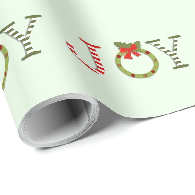 Papel De Regalo Alegría del navidad (Esquina del rollo)