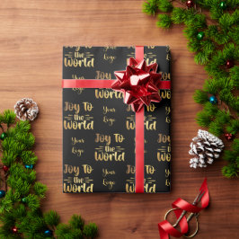 Papel De Regalo Alegría del oro negro al logotipo del Personalizad