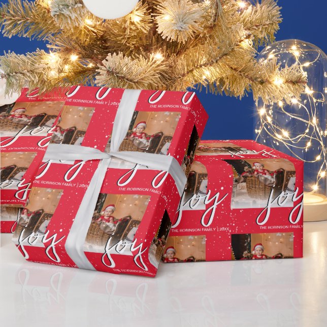 Papel De Regalo Alegría mínima moderna | Festividades de Navidades (Vacaciones)