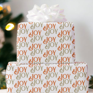Papel De Regalo Alegría moderna de Navidad