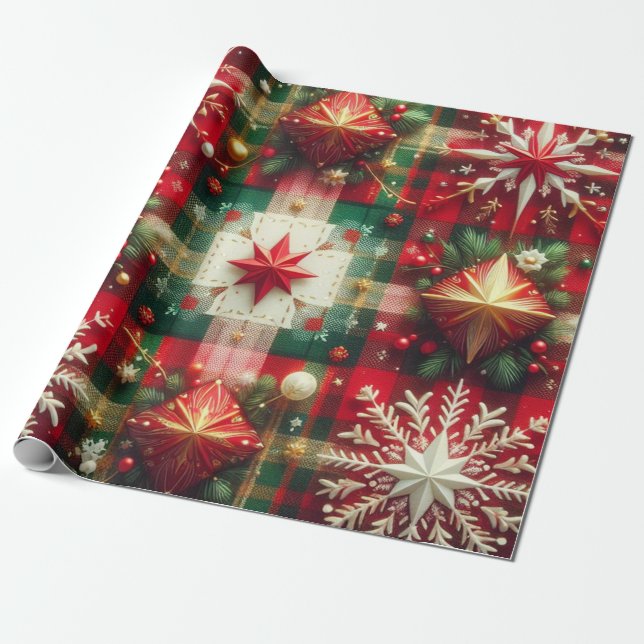 Papel De Regalo Alegría Navideña (Desenrollado)