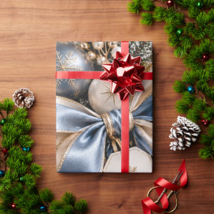 Papel De Regalo Alegría Paz Bondad Navidad Azul