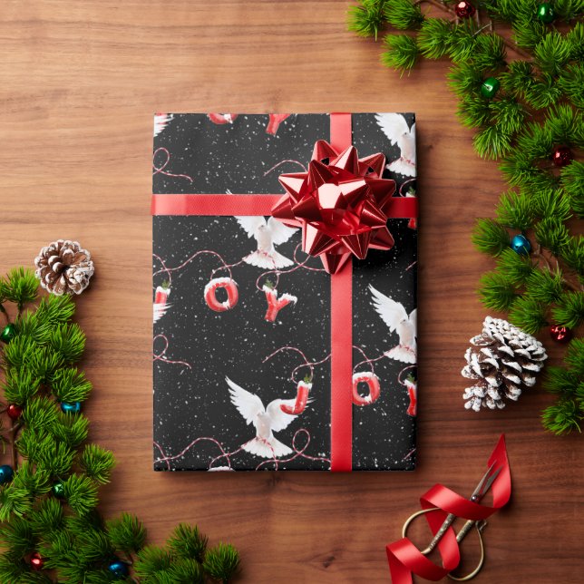 Papel De Regalo Alegría y palabrería en negro (Regalo de vacaciones)