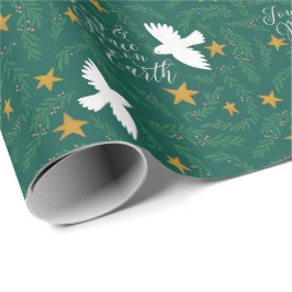 Papel De Regalo Alegría y paz en la Tierra Envoltura de regalo