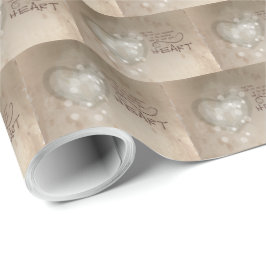 Papel De Regalo Alentamiento religioso cardíaco, Grunge