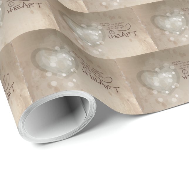 Papel De Regalo Alentamiento religioso cardíaco, Grunge (Esquina del rollo)