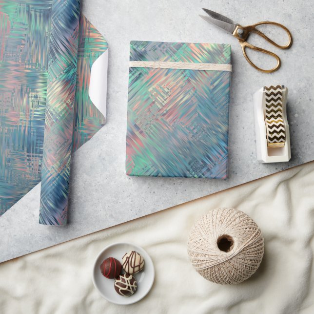 Papel De Regalo Alexandrite Blue Glassy Textura (Artesanía)