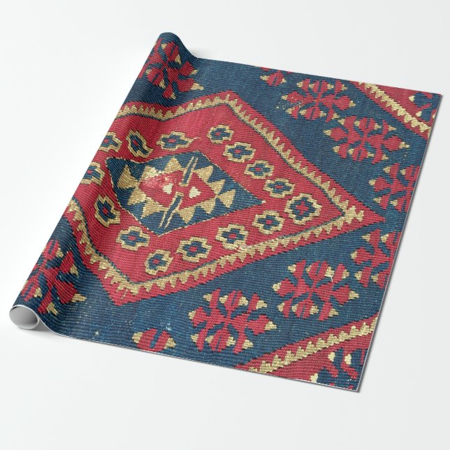 Papel De Regalo Alfombra kilim turca alfombra alfombra anticuada a (Desenrollado)