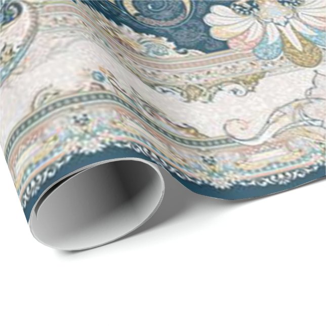 Papel De Regalo Alfombra persa anticuada turca (Esquina del rollo)