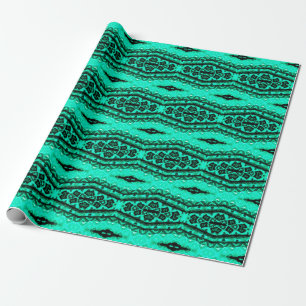 Papel De Regalo Alfombra persa verde claro sin costura. t Étnico