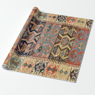 Papel De Regalo Alfombra Turca Persa Antigua Kilim