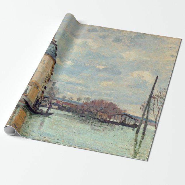 Papel De Regalo Alfred Sisley - Inundación en Port-Marly 1872 (Desenrollado)