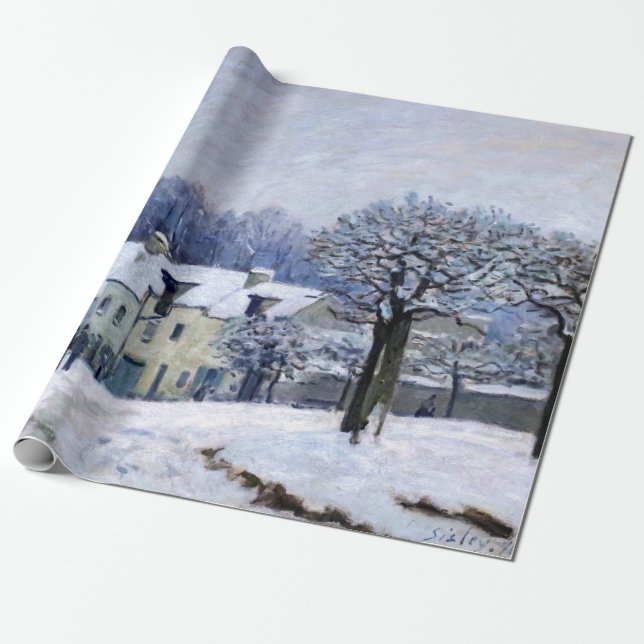 Papel De Regalo Alfred Sisley - Place Chenil en Marly, efecto de n (Desenrollado)