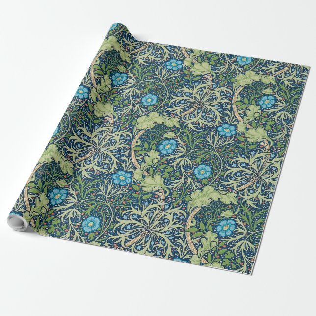 Papel De Regalo Algas marinas, William Morris (Desenrollado)