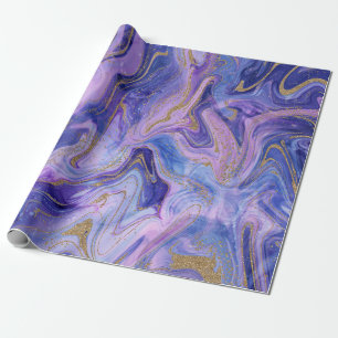 Papel De Regalo Algodón de Azúcar Etéreo Mármol Fantasía Acuarela