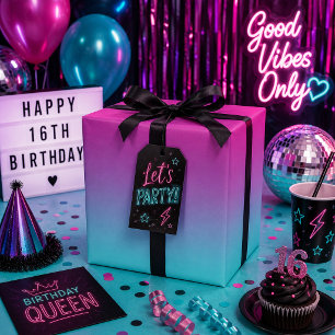 Papel De Regalo Algodón de Azúcar Ombre Rosa y Azul Femenino