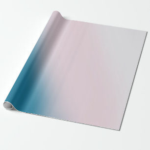 Papel De Regalo Algodón de Azúcar Rosa y Azul Gradiente Suave Soña
