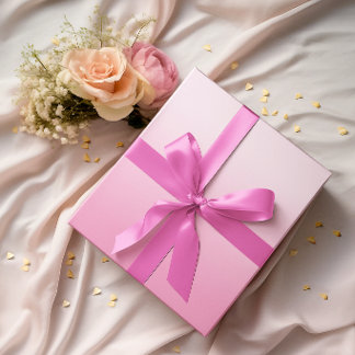 Papel De Regalo Algodón Moderno Minimalista Rosa Gradiente de Algo