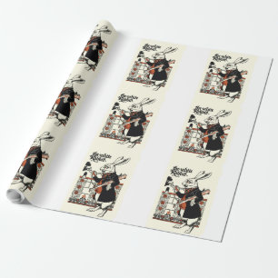 Papel De Regalo Alice Conejo Blanco Clásico País de las Maravillas