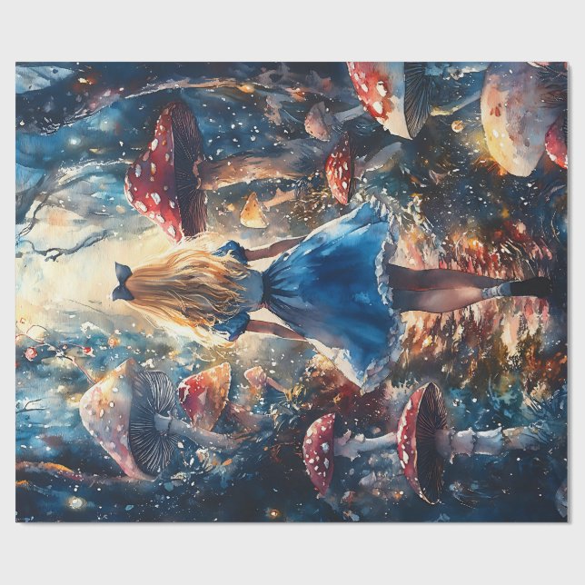 Papel De Regalo Alice in Wonderland Decoupage (Superficie plana)