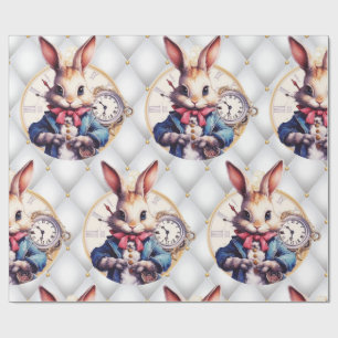 Papel De Regalo Alice In Wonderland Rabbit Tema Boda