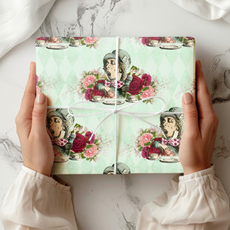 Papel De Regalo Alice In Wonderland Tea Time Wrapee Paper