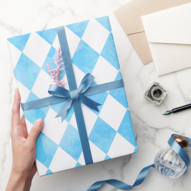 Papel De Regalo Alicia en azul de maravilla (Regalar)