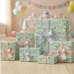 Papel De Regalo Alicia en el país de las maravillas envolviendo pa