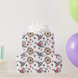 Papel De Regalo Alicia en el patrón del país de las maravillas