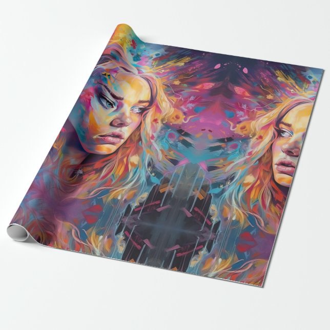 Papel De Regalo Alicia psicodélica en el maravilloso tema del Chic (Desenrollado)