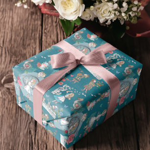 Papel De Regalo Alicia vintage en la guerra de los libros de cuent