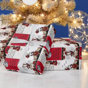 Papel De Regalo Alicia vintage en regalo de Navidades collage de W