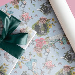 Papel De Regalo Alicia vintage en un libro de cuentos de historias<br><div class="desc">Alicia vintage de diseño bello en tela de patrón perfecto. El diseño presenta una mezcla de nuestros propios florales originales dibujados a mano y obras de arte. Hemos restaurado meticulosamente los ilustraciones vintage de la icónica Alicia en el País de las Maravillas dibujándolos a mano y llevándolos a la vida...</div>