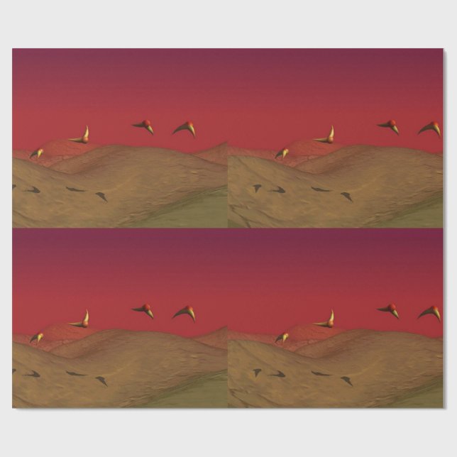 Papel De Regalo Alien Flight (Superficie plana)