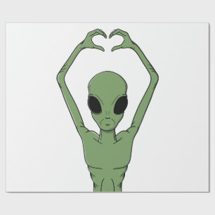 Papel De Regalo Alien Heart Pose