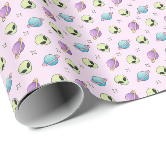 Papel De Regalo Alienígenas (Esquina del rollo)