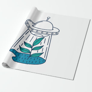 Papel De Regalo Aliens UFO