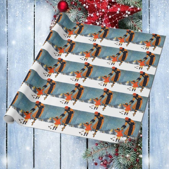 Papel De Regalo Alimentando a los pájaros en un día nevado (Subido por el creador)