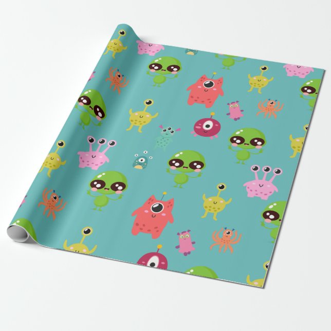 Papel De Regalo Alimentos de corte espacial (Desenrollado)
